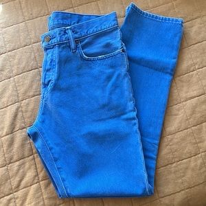 Washed look Royal Blue A&F Skinny jeans for men 34W32L